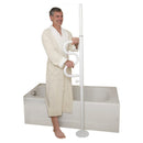 Stander Security Pole & Curve Grab Bar White-Stander-HeartWell Medical
