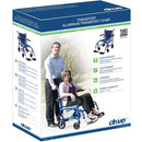 Drive Medical TranSport Aluminum Transport Wheelchair-Drive Medical-HeartWell Medical