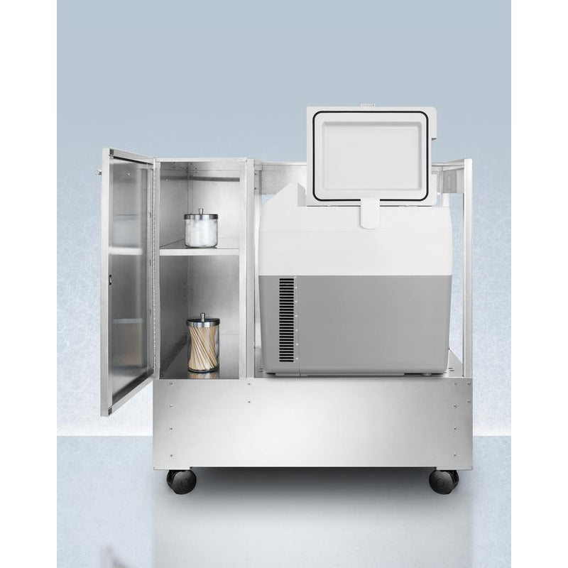 AccuCold Stainless Steel Cart with Portable Refrigerator / Freezer-AccuCold-HeartWell Medical