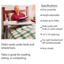 Carex Overbed Table With Wheels-Carex-HeartWell Medical