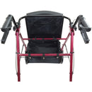 ProBasics Aluminum Rollator with 6-inch Wheels, Burgundy-ProBasics-HeartWell Medical