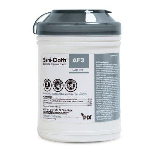 PDI Sani-Cloth AF3 Surface Disinfectant Cleaner Germicidal Wipe 160 Count Canister-PDI-HeartWell Medical