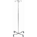 Drive Medical Economy IV Pole 2 Hook Silver Vein-Drive Medical-HeartWell Medical