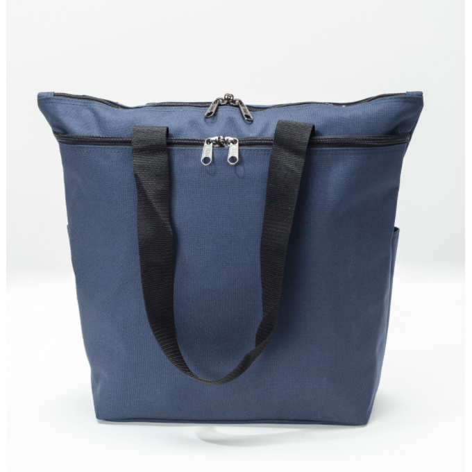 Hopkins 3 Pocket Zippered Tote for Home Health Care, 17 Inch Tapering to 12 Inch L x 14.5 Inch H x 4 Inch