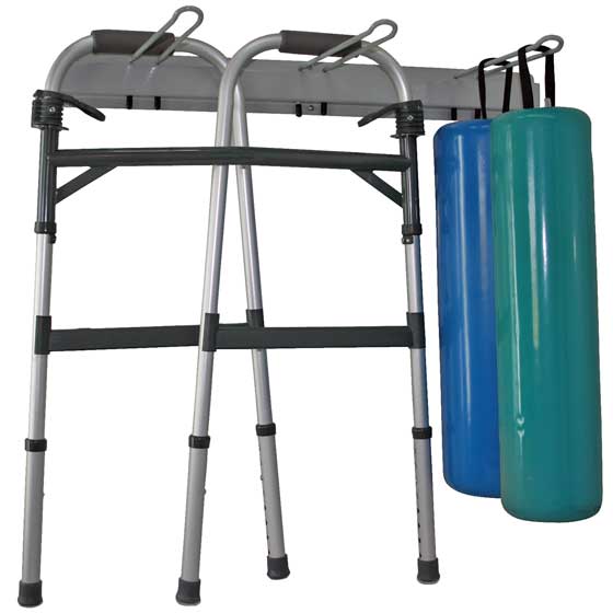 Ideal Products Crutch And Walker Single Wall Storage Rack-Ideal Products-HeartWell Medical
