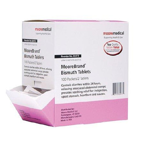 Mckesson Anti-Diarrheal 262 mg Strength Tablet 100 Box-Mckesson-HeartWell Medical