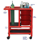 MJM International Emergency Cart PVC Frame Red-MJM International-HeartWell Medical