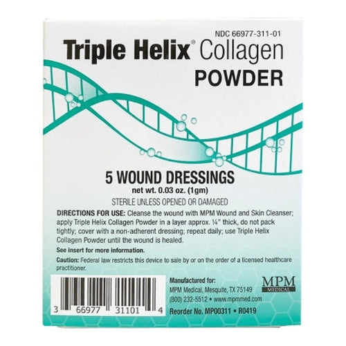 MPM Medical Triple Helix Collagen Dressing 1gm Powder-MPM Medical-HeartWell Medical