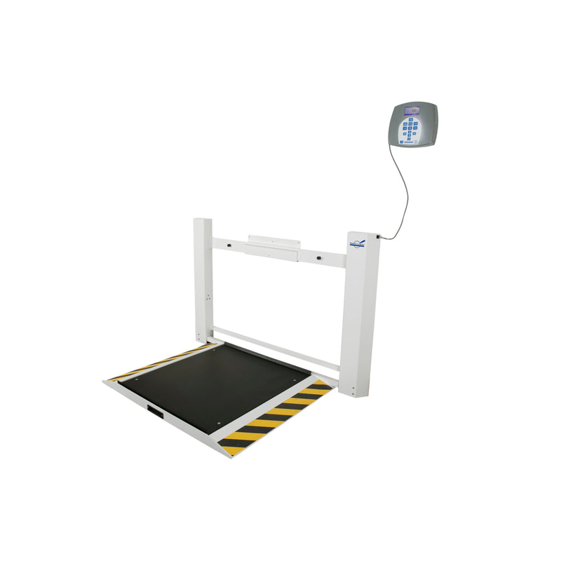 Health o Meter Antimicrobial Wall-Mounted Fold-Up Wheelchair Scale-Health o Meter-HeartWell Medical