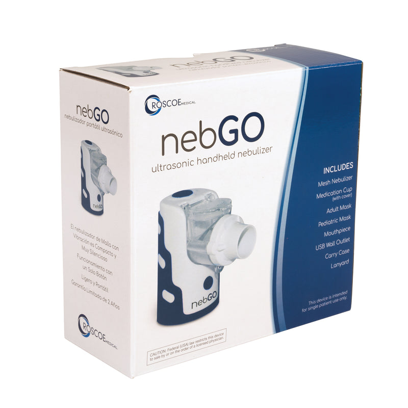 Roscoe Medical nebGO Ultrasonic Handheld Nebulizer-Roscoe Medical-HeartWell Medical