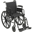 Drive Medical Cruiser III Light Weight Wheelchair with Flip Back Removable Arms, Desk Arms, Elevating Leg Rests, 20" Seat-Drive Medical-HeartWell Medical