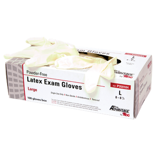 Pro Advantage Latex Exam Gloves, Large, 100/bx-Pro Advantage-HeartWell Medical