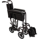 ProBasics Aluminum Transport Wheelchair, 19-inch, Black-ProBasics-HeartWell Medical