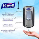 MDMaxx Hand Sanitizer Dispenser Automatic, 1200 ml Capacity, with Steel 48” Stand, Touchless (Black, LTX)-MDMaxx-HeartWell Medical