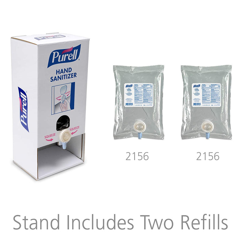 GOJO PURELL Quick Tabletop Stand Kit, Push-Style Corrugated Tabletop Stand and 2 PURELL NXT Hand Sanitizer Refills-GOJO-HeartWell Medical