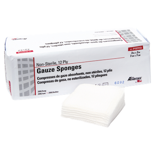 Pro Advantage Gauze Sponge, 4" x 4", 8-Ply, Non-Sterile-Pro Advantage-HeartWell Medical