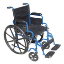 Drive Medical Blue Streak Wheelchair with Flip Back Desk Arms, Swing Away Footrests, 16" Seat-Drive Medical-HeartWell Medical