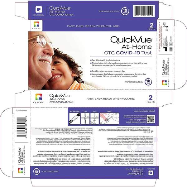 Quidel QuickVue At Home OTC Covid-19 Test (25 Pack)-Quidel-HeartWell Medical