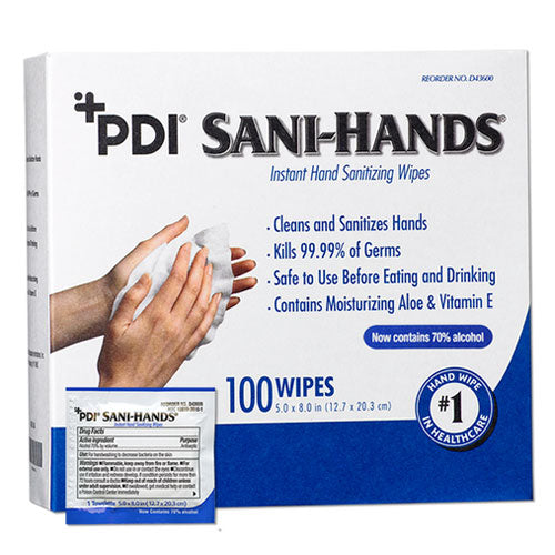 PDI Sani-Hands Instant Hand Sanitizing Wipes Individual Packets-PDI-HeartWell Medical