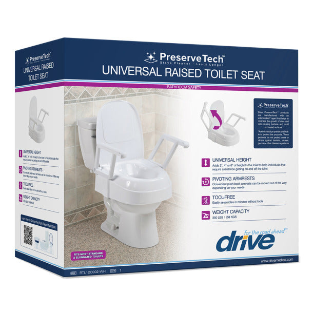 Drive Medical PreserveTech Universal Raised Toilet Seat-Drive Medical-HeartWell Medical
