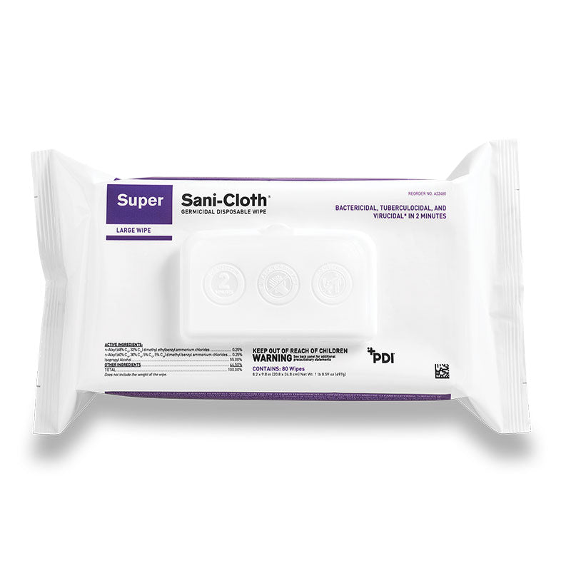 PDI Super Sani-Cloth Germicidal Disposable Wipes-PDI-HeartWell Medical