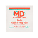 MDMaxx Alcohol Prep Pads 2-Ply Medium Sterile 100 Count-MDMaxx-HeartWell Medical