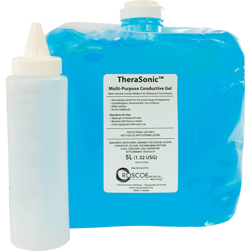 Roscoe Medical TheraSonic Ultrasound Gel 5 Liter Container 1.3 gallon-Roscoe Medical-HeartWell Medical