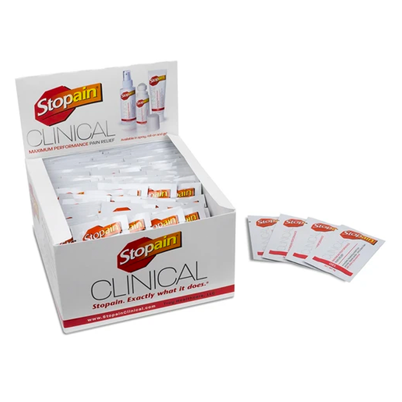 Stopain Clinical Gel Display Box 100 x 5 gram-Stopain-HeartWell Medical