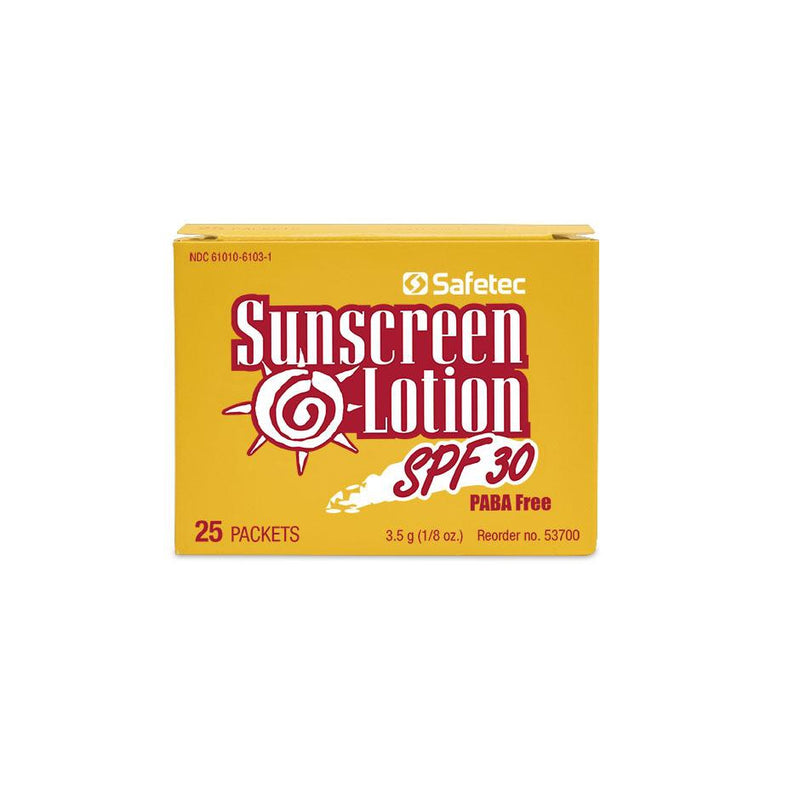 Safetec Sunscreen Lotion 3.5 g Pouch 25 ct. Box-Safetec-HeartWell Medical