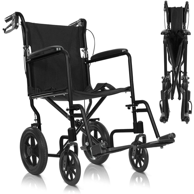 Vive Health Folding Transport Wheelchair-Vive Health-HeartWell Medical
