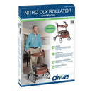 Drive Medical Nitro DLX Euro Style Walker Rollator Champagne-Drive Medical-HeartWell Medical