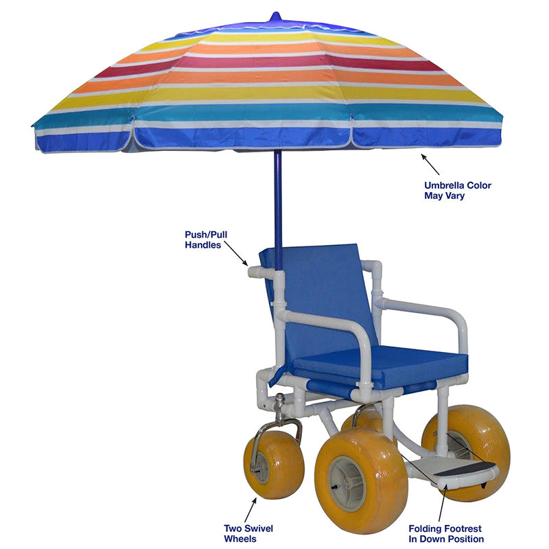 MJM International All Terrain Wheelchair with Umbrella-MJM International-HeartWell Medical