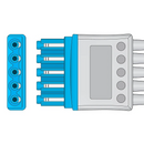 Cables & Sensors Philips Compatible ECG Leadwire, 5 Leads Pinch Grabber-Cables & Sensors-HeartWell Medical