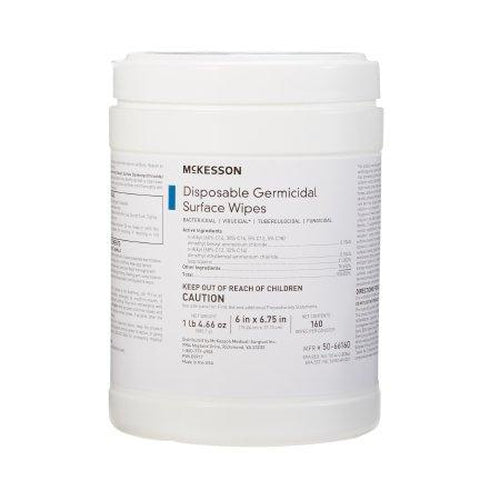 Mckesson Surface Disinfectant Premoistened Wipe 160 Count Canister Disposable Alcohol Scent-Mckesson-HeartWell Medical