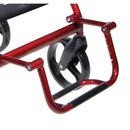 Drive Medical Duet Dual Function Transport Wheelchair Walker Rollator Burgundy-Drive Medical-HeartWell Medical