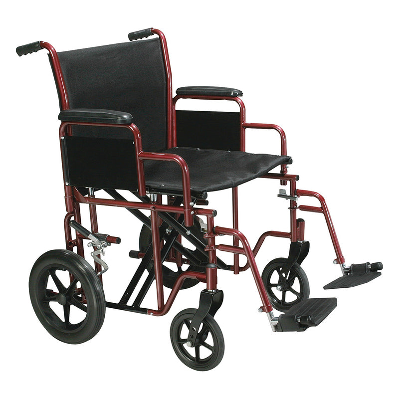 Drive Medical Bariatric Steel Transport Chair 20"-Drive Medical-HeartWell Medical