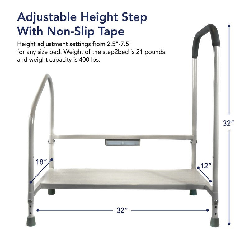 Step2Bed Bedroom Step and Handrail-Step2Bed-HeartWell Medical