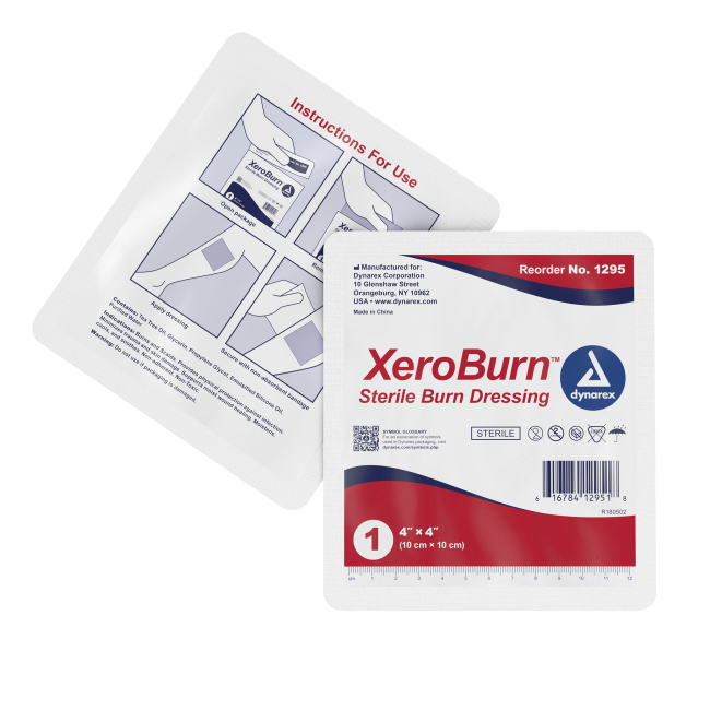 Dynarex XeroBurn Sterile Burn Dressing, 4" x 4"-Dynarex-HeartWell Medical