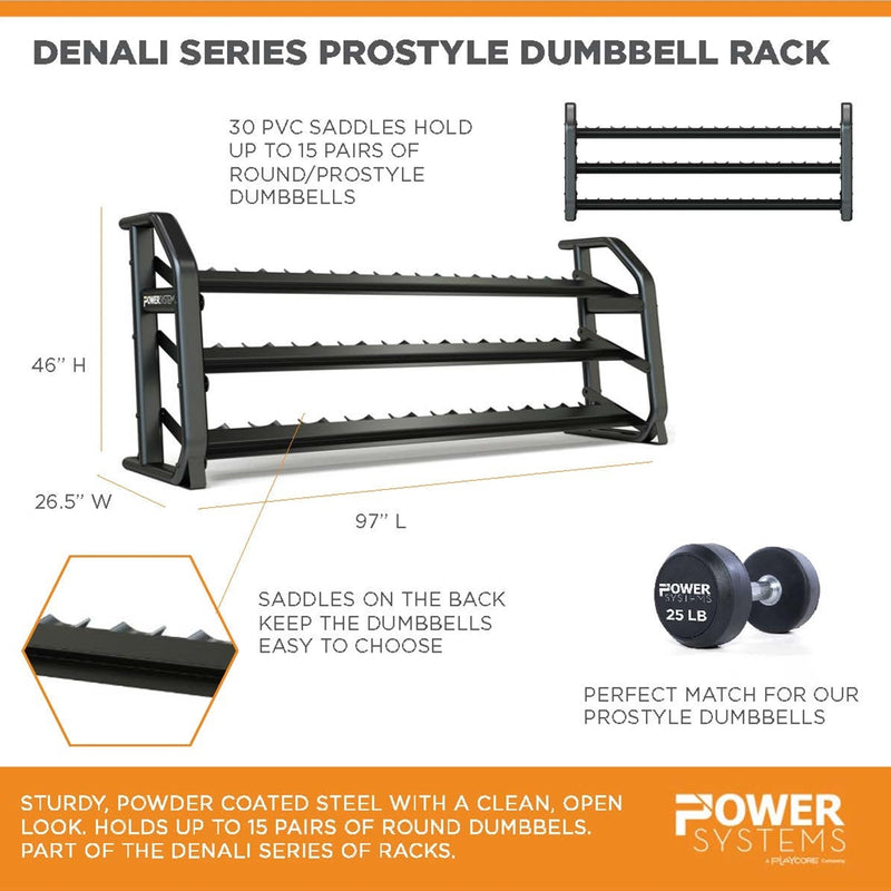 Power Systems Denali Series ProStyle Dumbbell Rack-Power Systems-HeartWell Medical