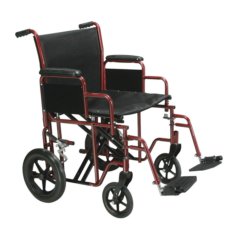 Drive Medical Bariatric Steel Transport Chair 22 Inch Seat-Drive Medical-HeartWell Medical