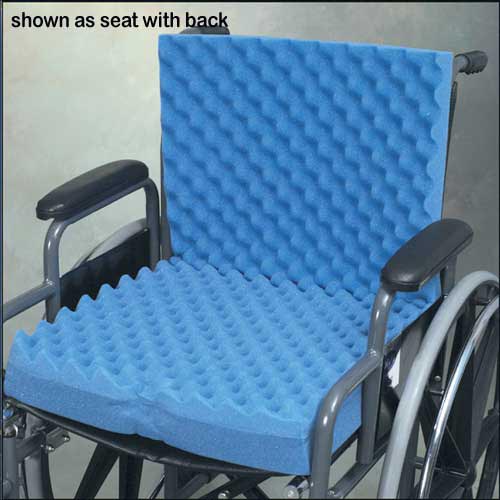 Complete Medical Eggcrate Wheelchair Cushion with Back 18 x 32 x 3-Complete Medical-HeartWell Medical