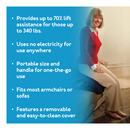 Carex Upeasy Seat Assist Plus Manual Lifting Cushion-Carex-HeartWell Medical