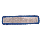 Pro Advantage Velcro Microfiber Dust Mop Pad, 5” X 18” Gray, Blue Fringe-Pro Advantage-HeartWell Medical