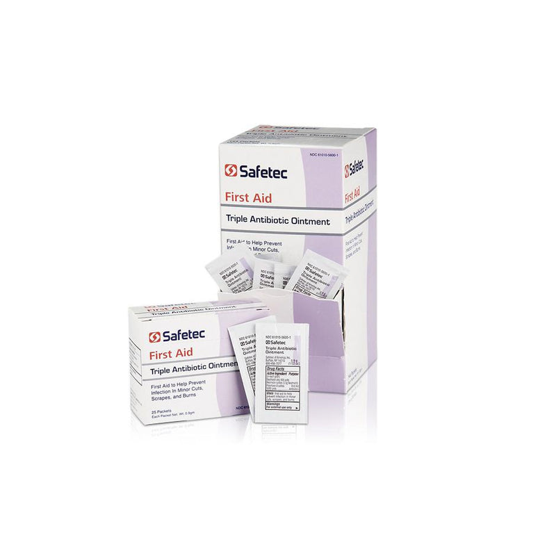 Safetec Triple Antibiotic .9 g 25 ct. Box-Safetec-HeartWell Medical