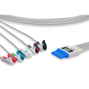 Cables & Sensors Philips Compatible ECG Leadwire, 5 Leads Pinch Grabber-Cables & Sensors-HeartWell Medical