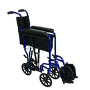 ProBasics ProBasics Aluminum Transport Wheelchair, 19-inch, Blue-ProBasics-HeartWell Medical