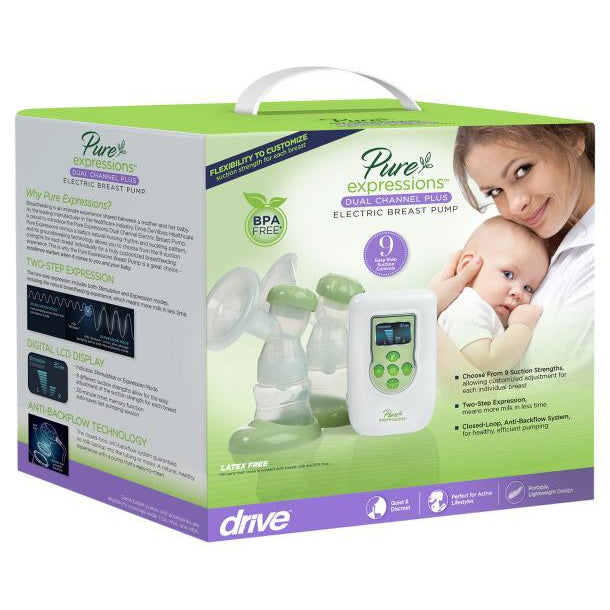 Drive Medical Pure Expressions Dual Channel Electric Breast Pump-Drive Medical-HeartWell Medical