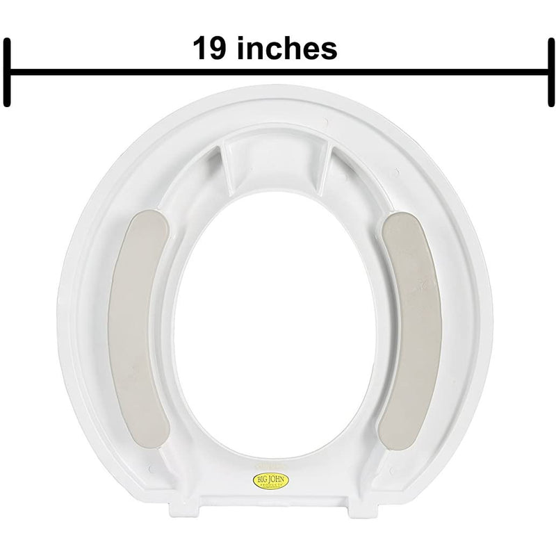 Big John Toilet Seat With Cover White-Big John-HeartWell Medical