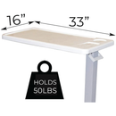 Carex Overbed Table With Wheels-Carex-HeartWell Medical