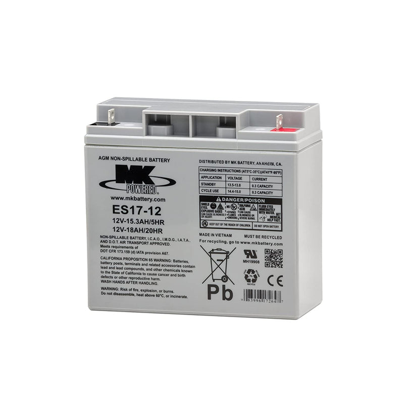 MK Battery Maintenance-Free Rechargeable Sealed Lead-Acid Replacement Battery-MK Battery-HeartWell Medical